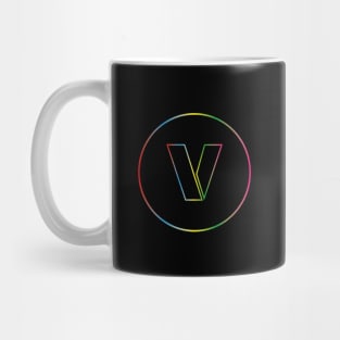 letter V colorful design Mug